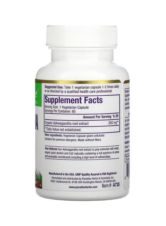 Ashwagandha Active Whole Spectrum Extract - 60 Capsules