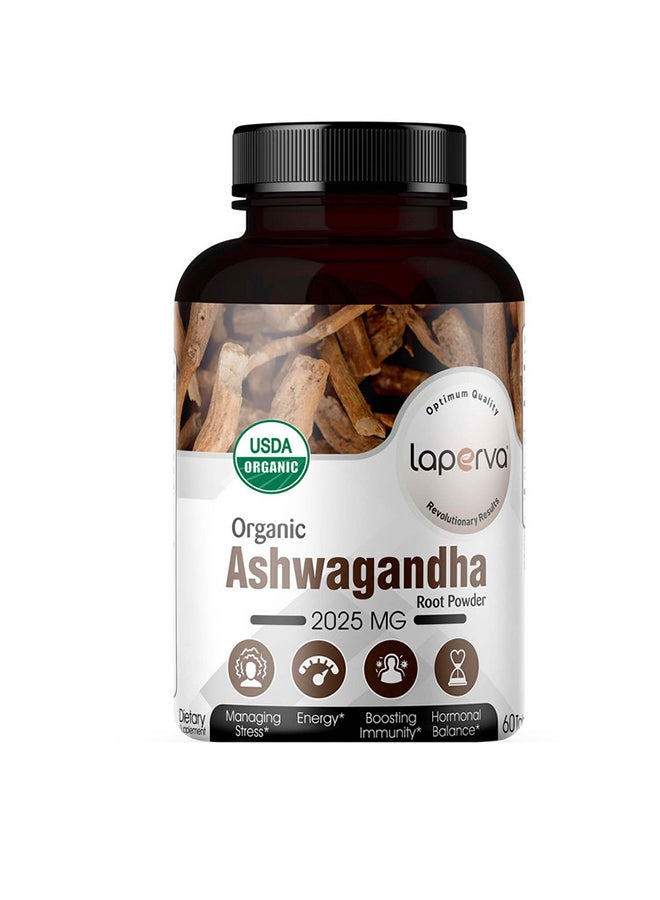 Organic Ashwagandha Root Powder 2025 Mg -60 Tablets