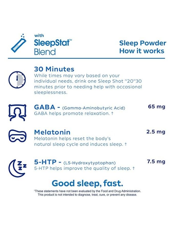 Dream Water Sleep Aid Powder Melatonin Snoozeberry 10 Count