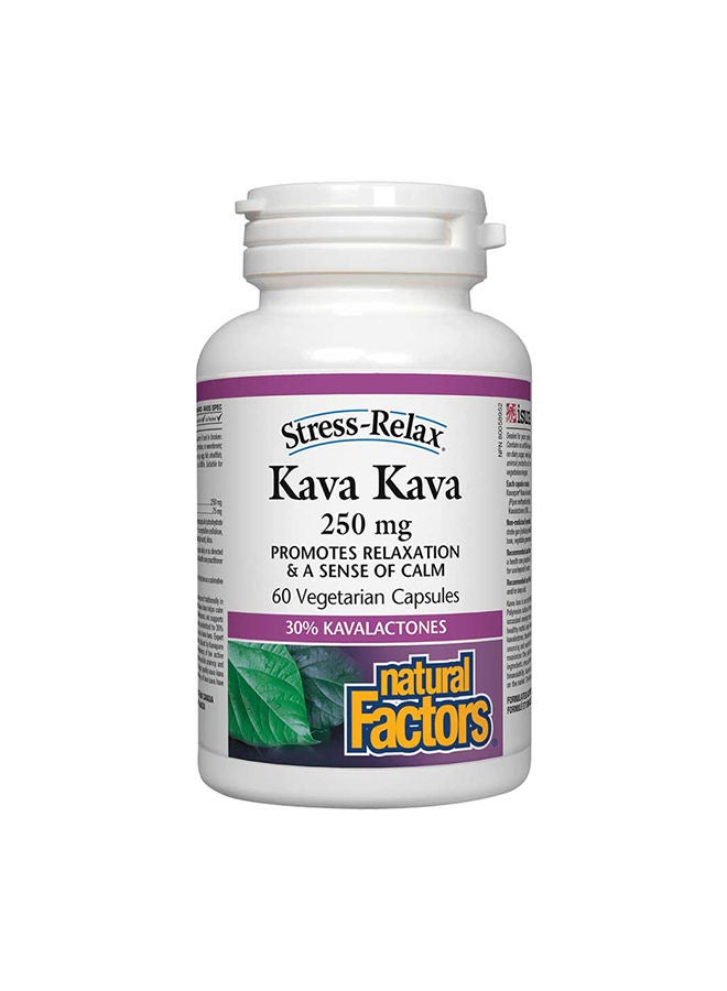 Natural Factors Kava Kava, 250 mg, 60 Veggie Capsules