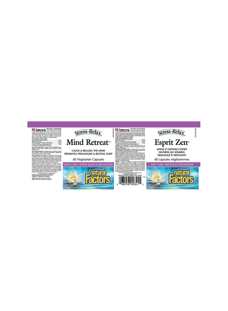 Natural Factors Mind Retreat, 60 Veggie Capsules