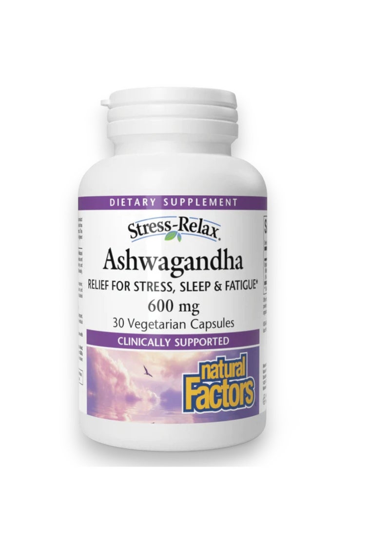 Ashwagandha,  600mg, 30 Vegetarian Capsules