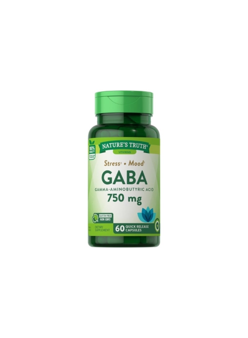 Stress And Mood Gaba 750mg, 60 Capsules