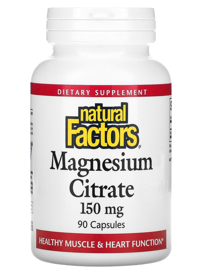 Magnesium Citrate 150 mg 90 Capsules