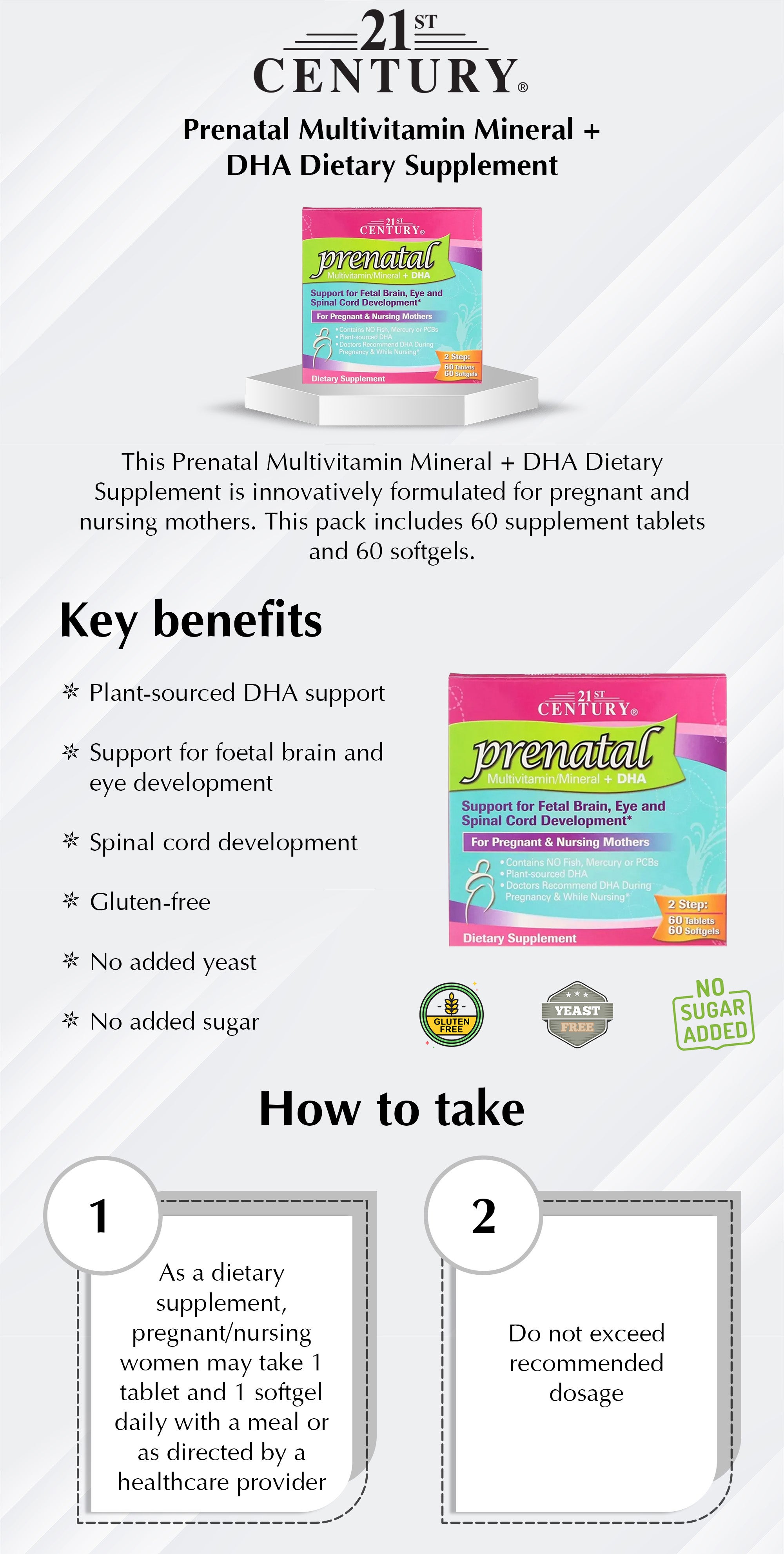 PreNatal Multivitamin Plus DHA - 120 Softgels