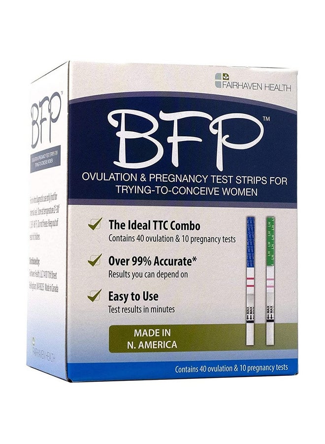 50-Piece BFP Ovulation And Pregnancy Test Strips Set