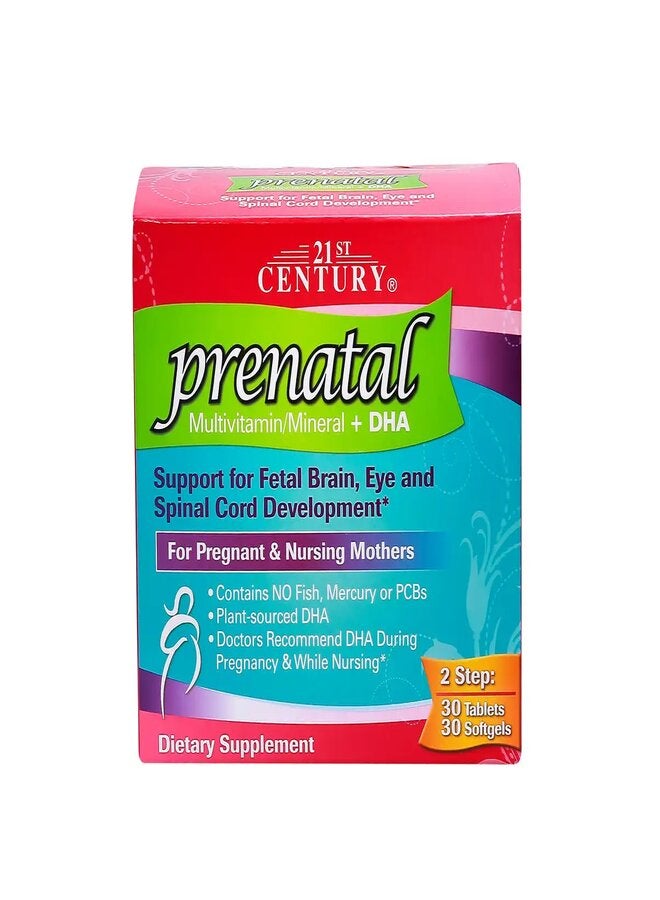 Prenatal Multivitamin + DHA 30 Tablets And 30 Softgels