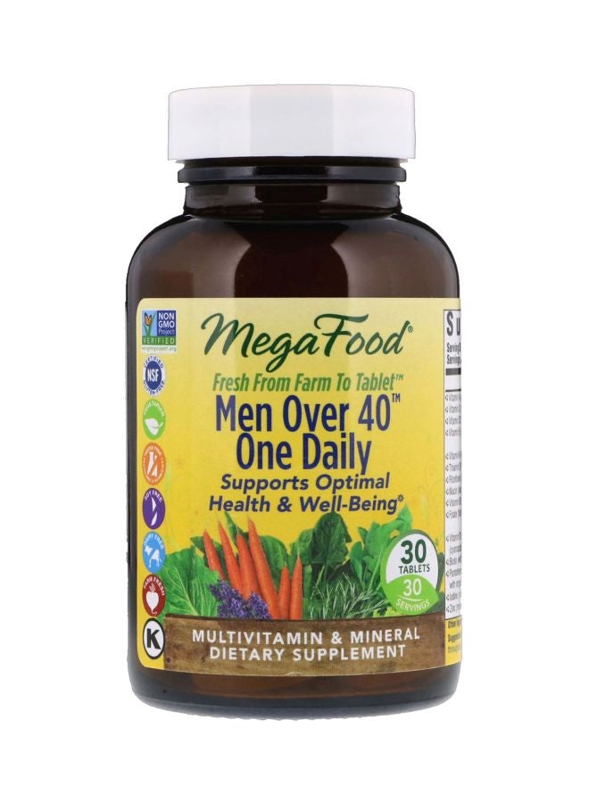 Men Over 40 One Daily Dietary Supplement - 30 Capsules