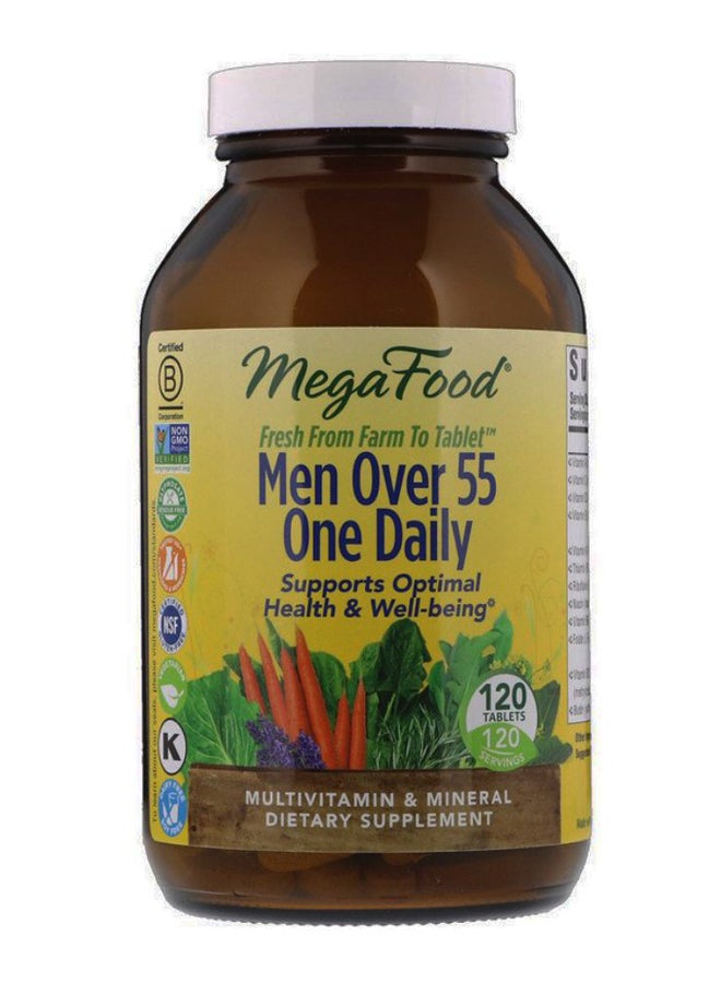 Men Over 55 One Daily Multivitamins Supplement - 120 Tablets