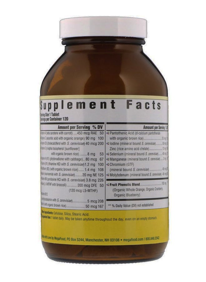 Men Over 55 One Daily Multivitamins Supplement - 120 Tablets