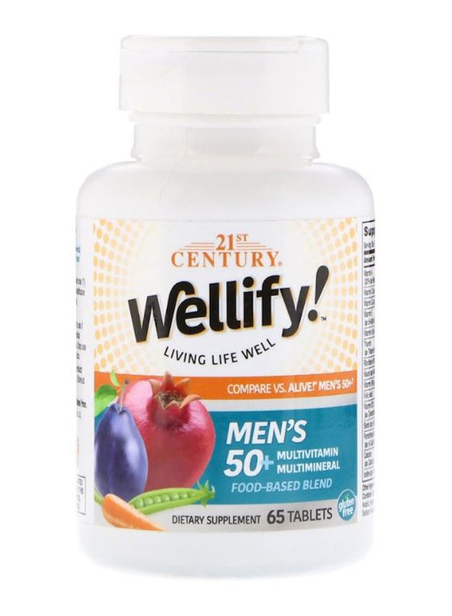 Wellify Men's 50 Plus Multivitamin Multimineral - 65 Tablets