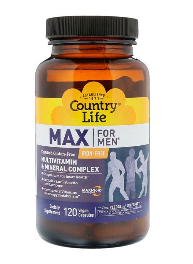 Max Multi Vitamins Mineral Complex - 120 Vegan Capsules