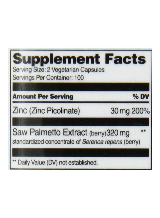 Pack Of 3 Saw Palmetto Herbal Supplement 450mg - 200 Vegetarian Capsules