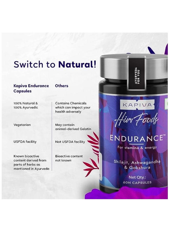 Endurance Capsules For Energy, 60 Capsules