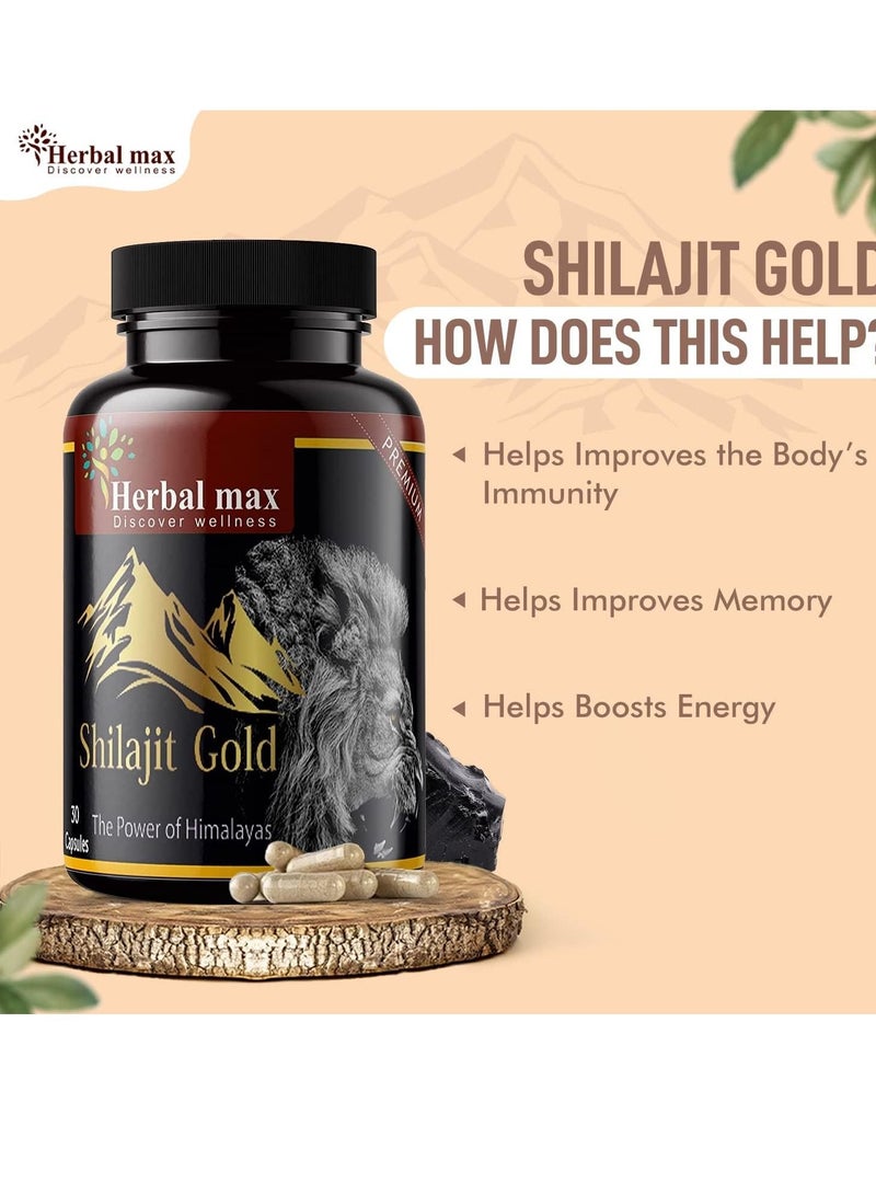 Pack Of 3 Himalayas Shilajit Gold Extract 800 Mg