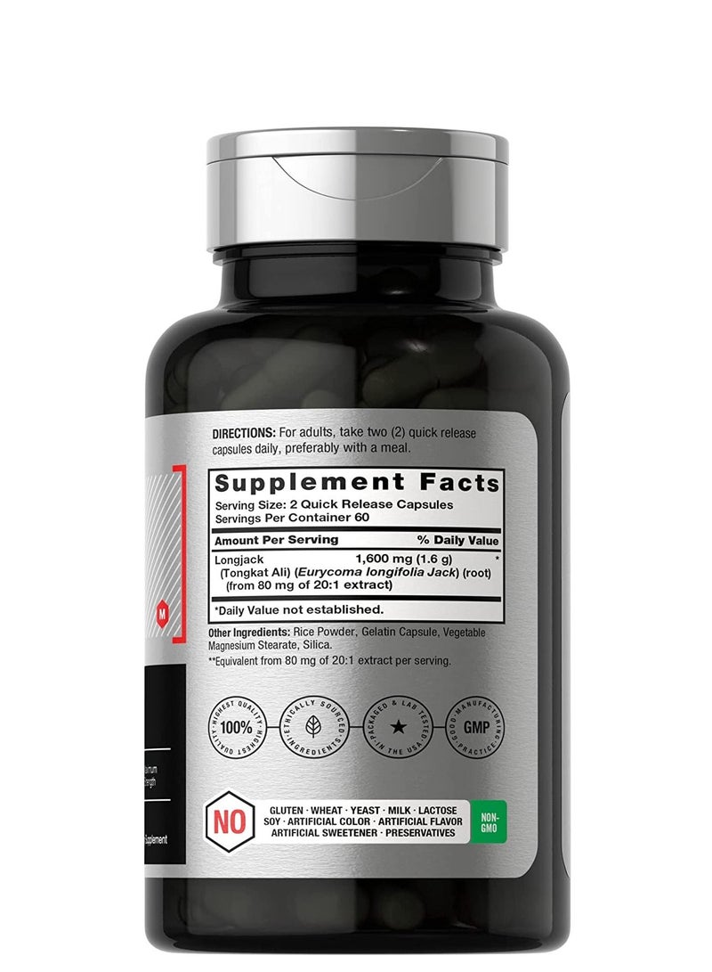 Horbaach Longjack Tongkat Ali 1600 mg 120 Capsules