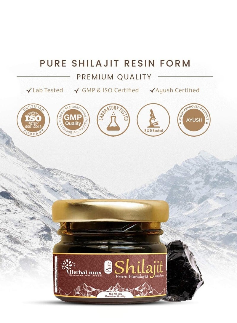 Herbal Max Discover Wellness pure Himalayan Shilajit 20 gm