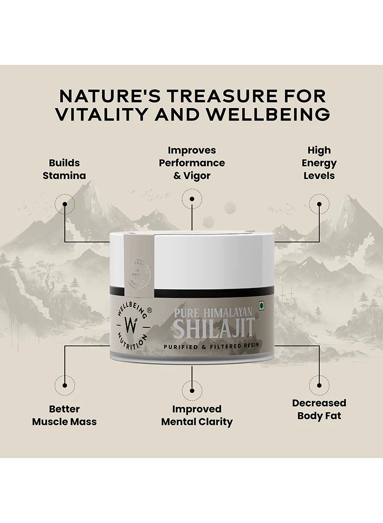 Pure And Natural Himalayan Shilajit Original Resin 20G With 75% Fulvic Acid And 85 Trace Minerals