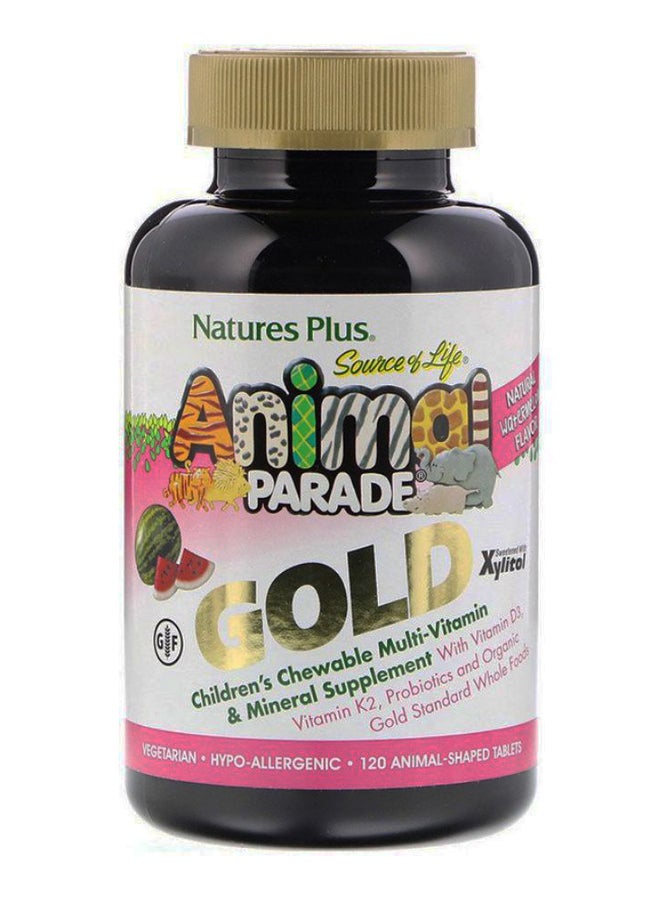 Watermelon Flavour Animal Parade Gold Multi-Vitamin - 120 Animal-Shaped Tablets