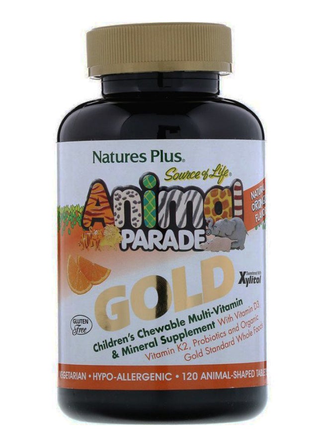 Natural Orange Flavour Animal Parade Gold Multi-Vitamin - 120 Animal-Shaped Tablets