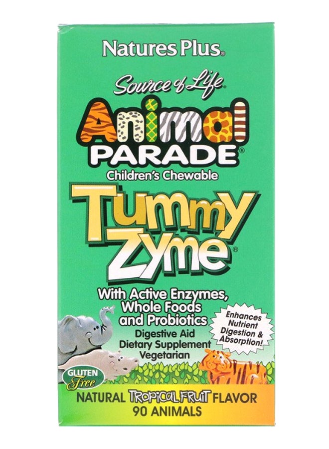 Tropical Fruit Flavour Tummy Zyme With Active Enzymes - 90 Chewables