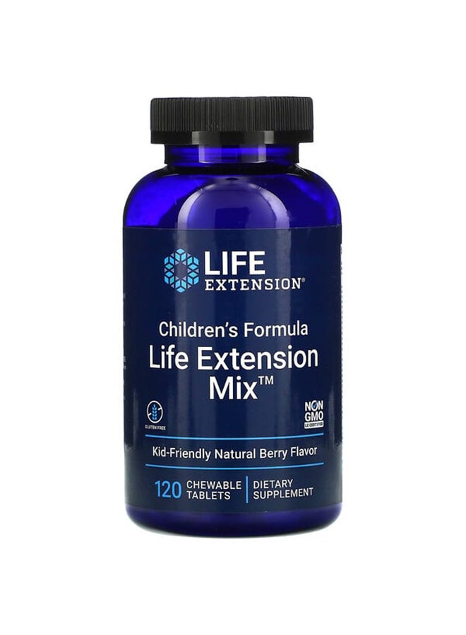 Childrens Formula Life Extension Mix Natural Berry Flavor - 120 Chewable Tablets