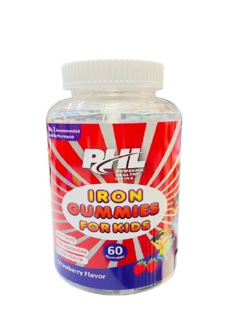 Iron Gummies For Kids 60 Gummies