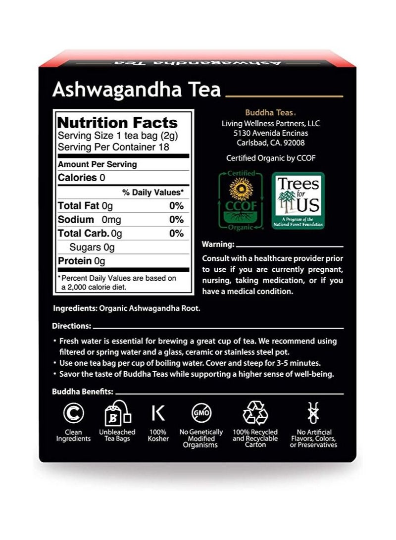 Buddha Teas Organic Herbal Tea Ashwagandha