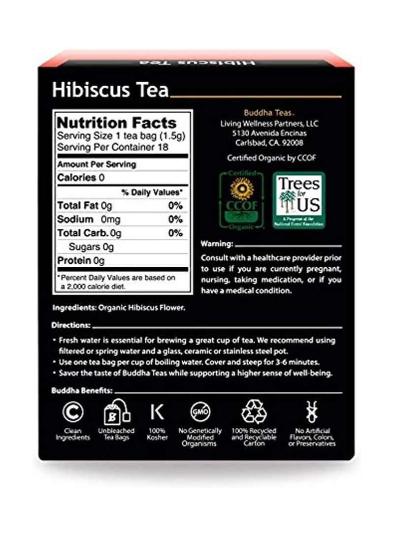 Buddha Teas Organic Herbal Tea Hibiscus Flower