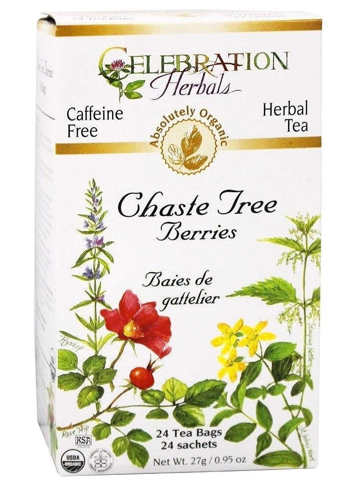 Celebration Herbals Chaste Tree Berries 24 Tea Bags 0.09 oz