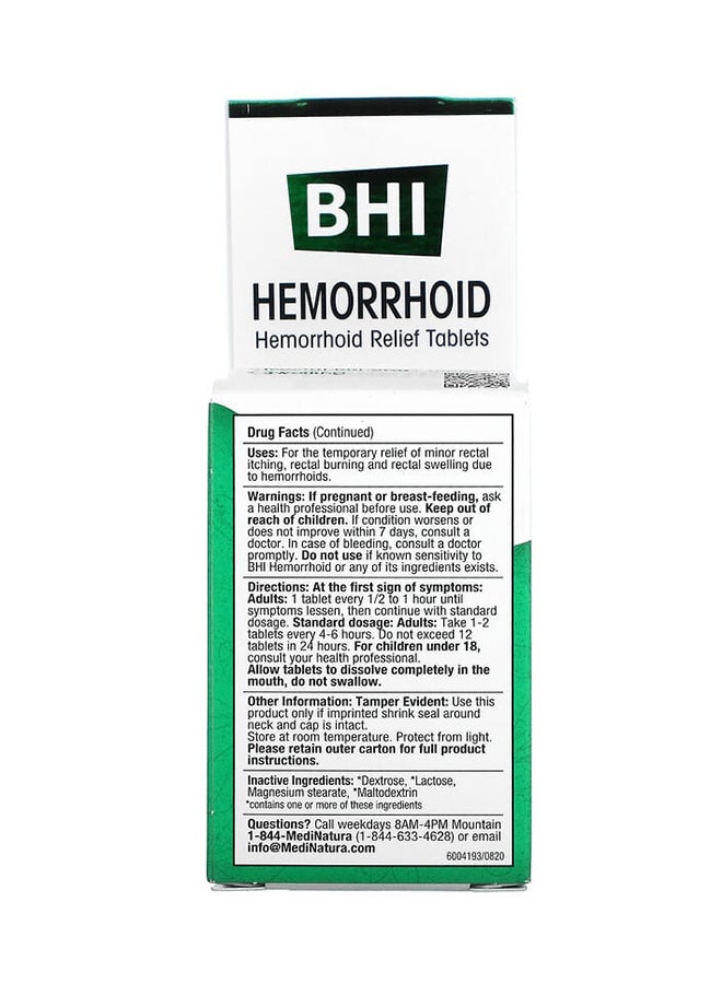 BHI Hemorrhoid - 100 Tablets