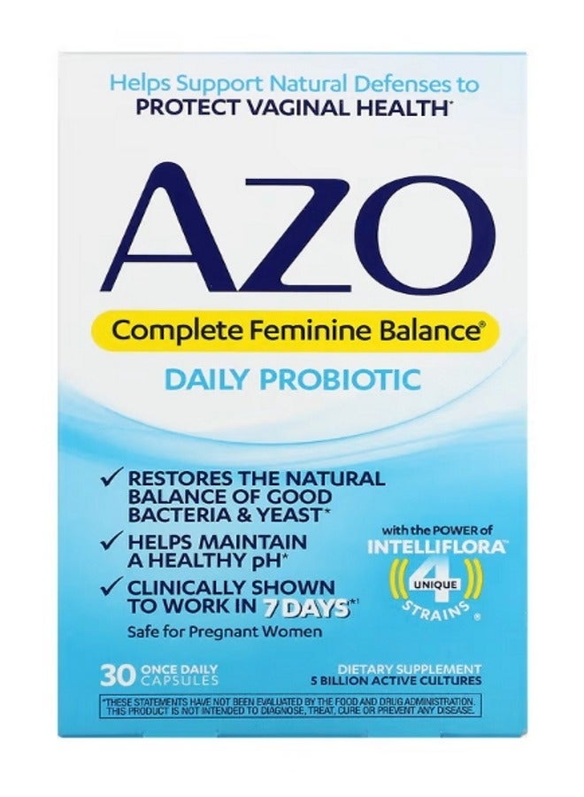 Complete Feminine Balance Daily Probiotic 5 Billion 30 Once Daily Capsules
