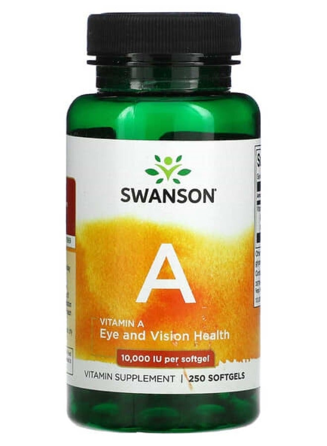 Vitamin A 10,000 Iu (3,000 mcg Rae) 250 Sgels