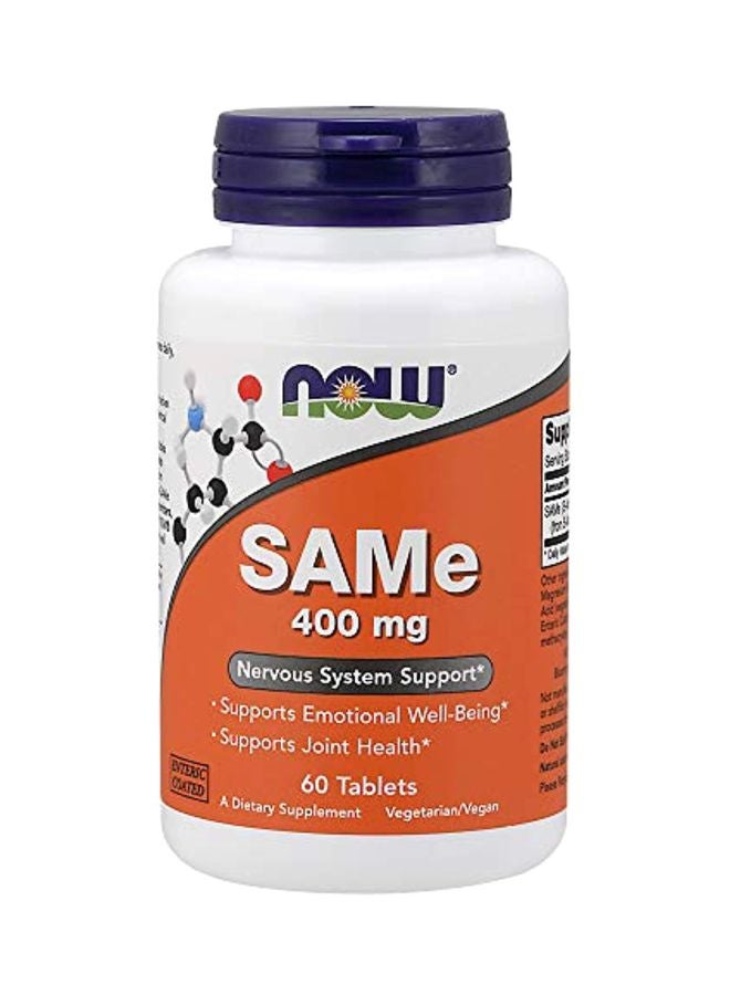 SAMe Dietary Supplement 400 mg - 60 Vegetarian Tablets