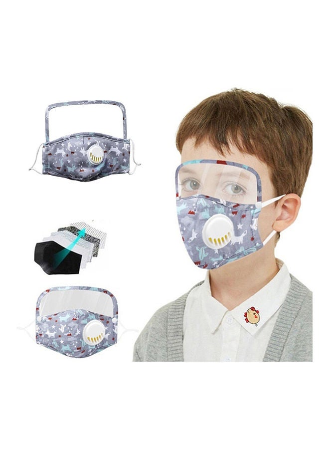 Washable Dust Filter Mask With Detachable Eyes Shield