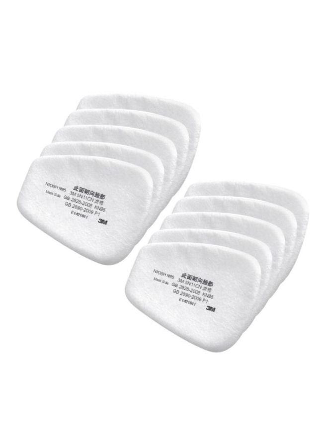 Pack Of 10 Cotton Filter For Gas Mask Respirator Use