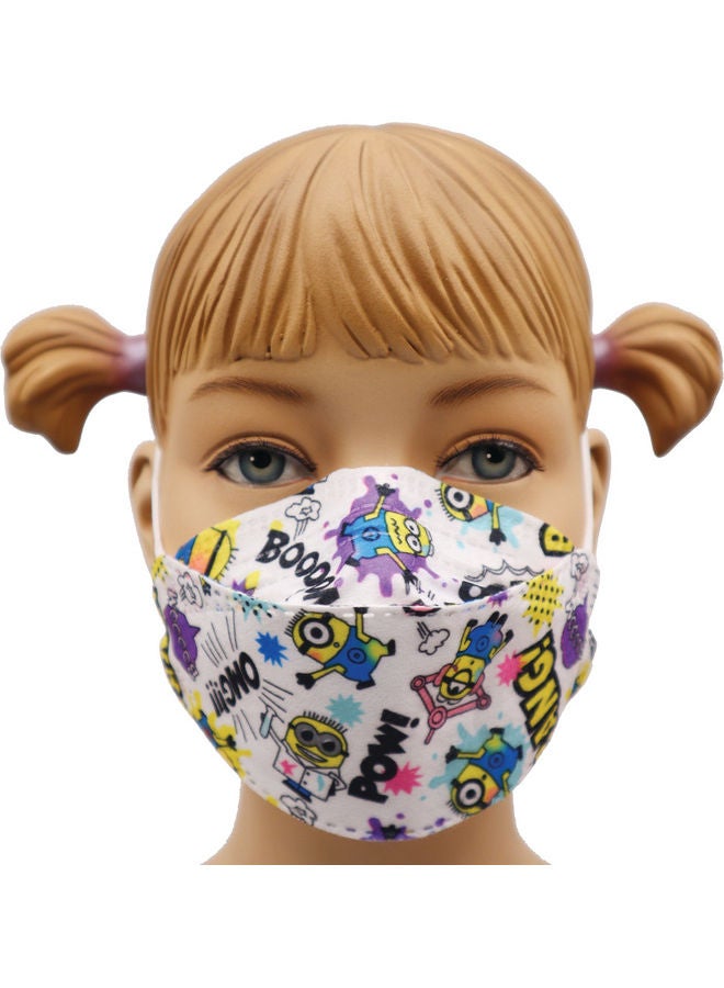 10-Pieces KF94 Face Mask For Kids Minion Design Print