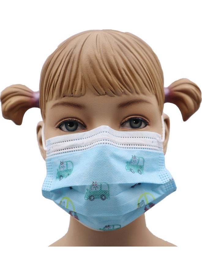 20-Pieces 3 Ply Face Mask For Kids School Bus Design Print