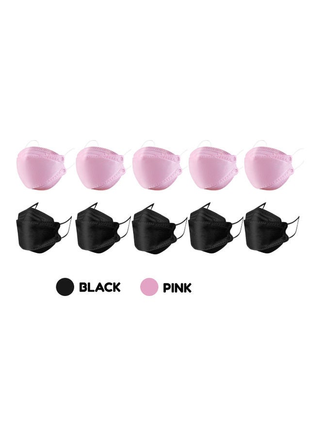 20-Piece N95 Face Mask For Adults Pink and Black