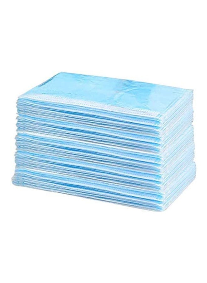 30-Piece 3 Ply Face Mask For Adults Individually Packed Blue