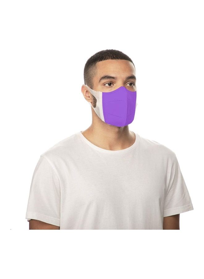 50-Piece 3D Face Mask For Adults Purple