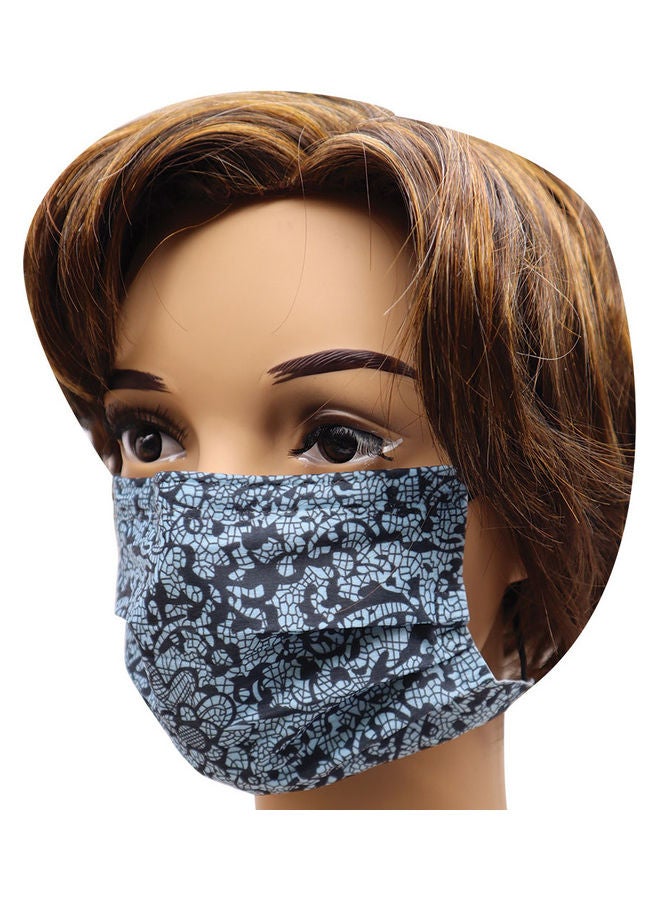 50-Piece Lace Design Printed Face Masks For Adults