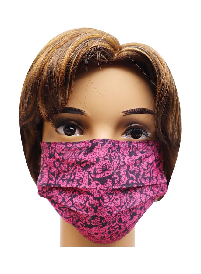 50-Pieces Lace Design Printed Masks For Adults