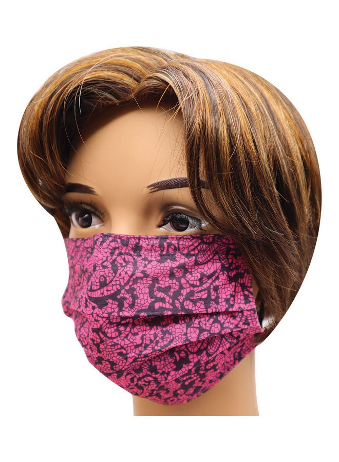 50-Pieces Lace Design Printed Masks For Adults