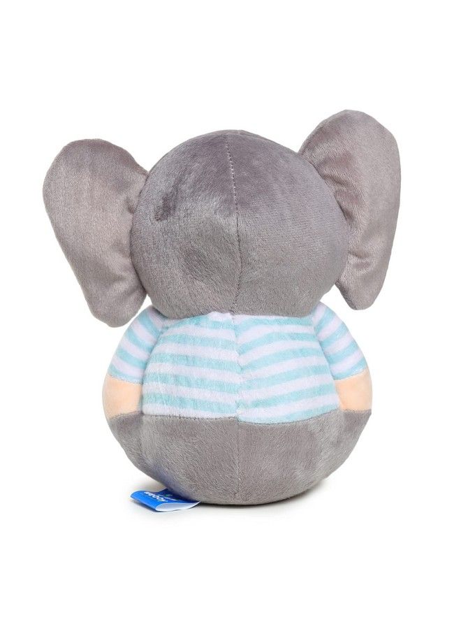 Soft Animal Plush Elephant Toy 20Cm Blue & Grey