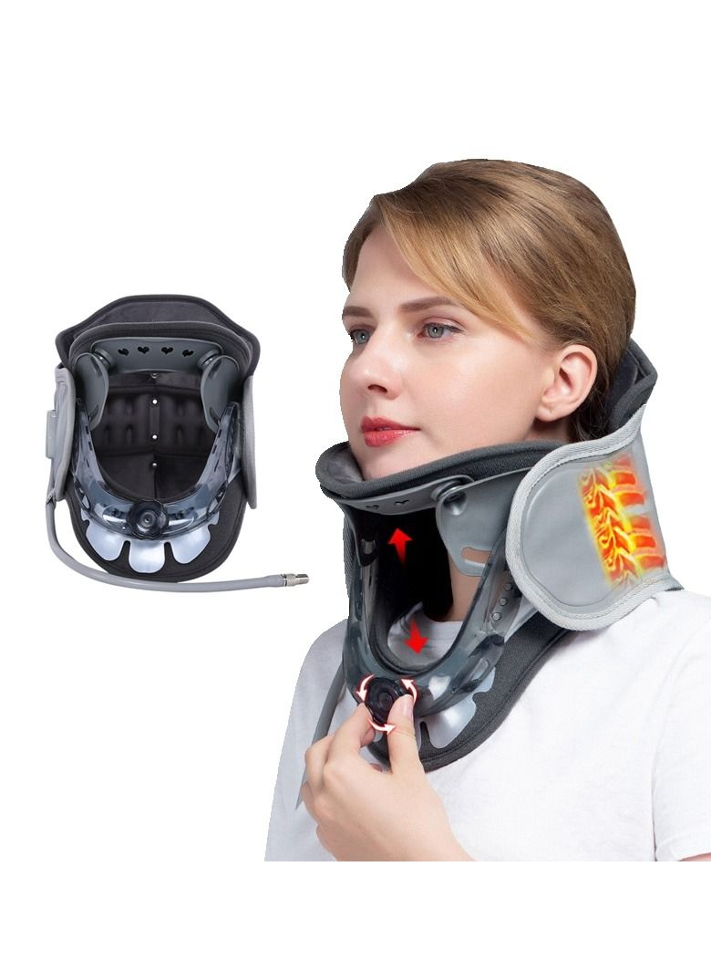 COOLBABY Cervical Tractor. Adjustable.Inflatable Home Neck Stretcher Collar for Spine Alignment And Decompression.Neck Pain.Shoulder Pain - Stiff Neck Support Brace