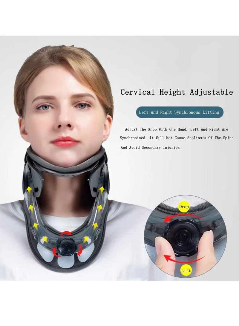 COOLBABY Cervical Tractor. Adjustable.Inflatable Home Neck Stretcher Collar for Spine Alignment And Decompression.Neck Pain.Shoulder Pain - Stiff Neck Support Brace