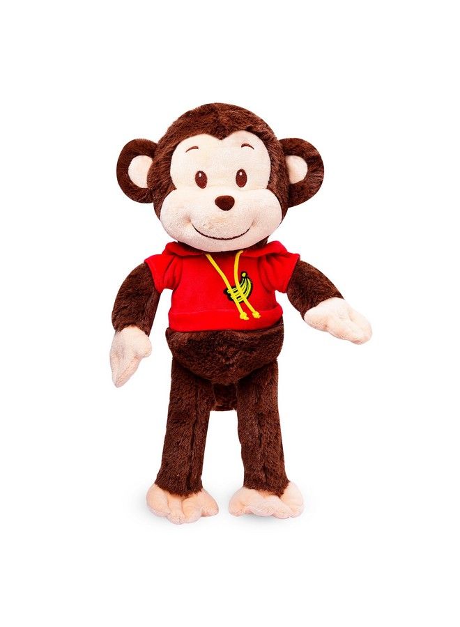 Plush Adorable Smiling Monkey Soft Toys For Kids And Adult 35 Cm (Dark Brown)