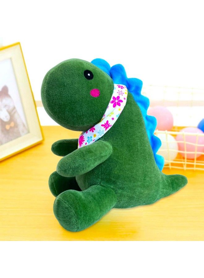 Plush Cute Sitting Dinosaur Stuffed Soft Animal Toys For Kids 25 Cm (Green)