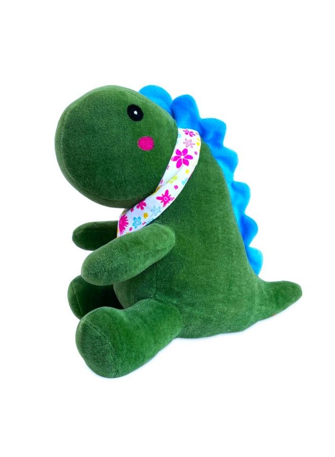 Plush Cute Sitting Dinosaur Stuffed Soft Animal Toys For Kids 25 Cm (Green)